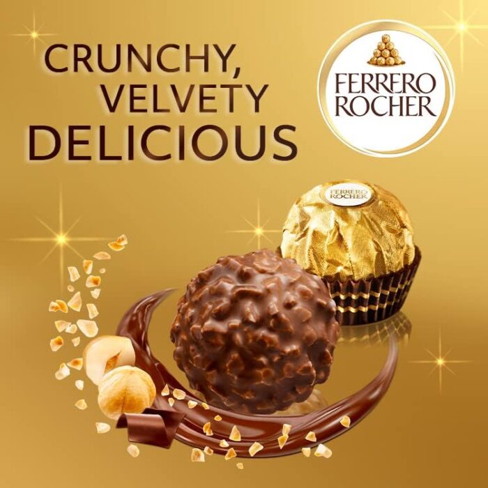 Ferrero Rocher Pralines, Chocolate Gift, Easter Chocolate, Birthday Gifts, Large Chocolate Box Covered in Milk Chocolate and Nuts, Box of 42 (525g) - Image 4