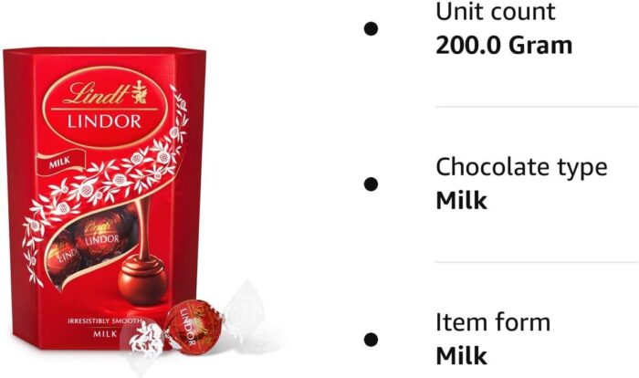 Lindt Lindor Milk Chocolate Truffles Box - Approx 16 balls, 200g - Chocolate Truffles with a Smooth Melting Filling - Gift Present - Birthday, Celebrations, Congratulations, Thank you - Image 6