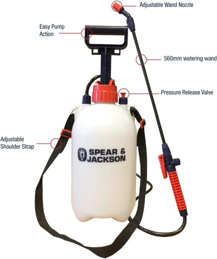 Spear & Jackson 5 Litre Pump Action Pressure Sprayer - Image 3