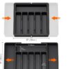 Lifewit Cutlery Drawer Organiser, Expandable Utensil Tray for Kitchen, Adjustable Silverware and Flatware Holder, Compact Plastic Storage for Spoons Forks Knives, Large, Black - Image 3
