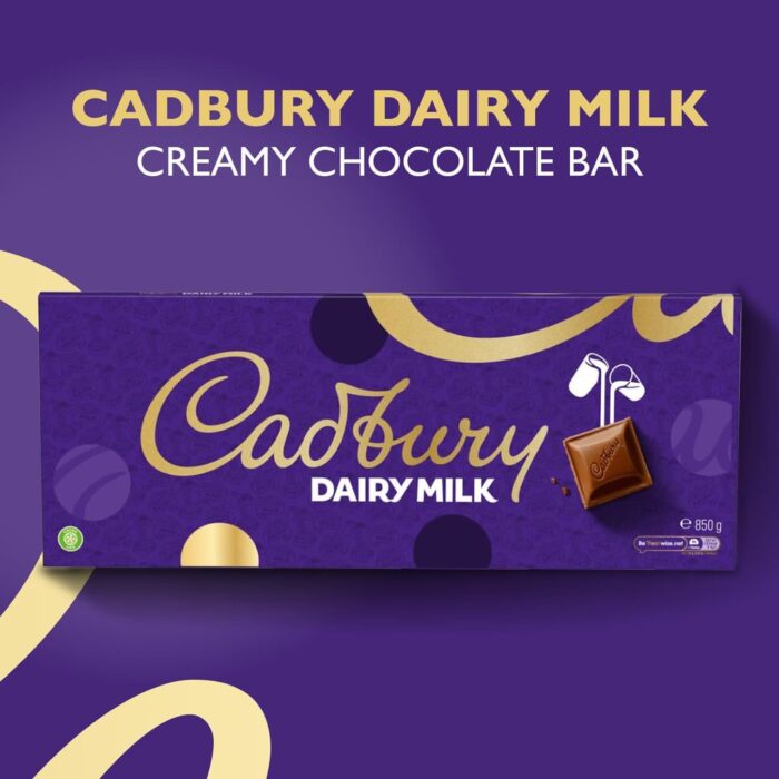 Cadbury Dairy Milk Chocolate Gift Bar, Extra-Large, Rich Taste, Suitable for Vegetarians, Sustainable Cocoa