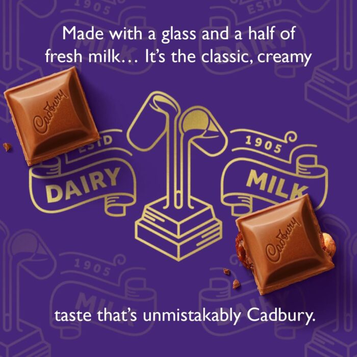 Cadbury Dairy Milk Chocolate Gift Bar, Extra-Large, Rich Taste, Suitable for Vegetarians, Sustainable Cocoa - Image 3