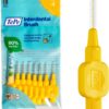 TePe Interdental Brush, Original, Yellow, 0.7 mm/ISO 4, 8pcs, plaque removal, efficient clean between the teeth, tooth floss, for narrow gaps