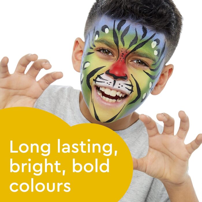 Snazaroo Classic Face and Body Paint for Kids and Adults, Black Colour, Water Based, Easily Washable, Non-Toxic, Makeup, Body Painting for Parties, for Ages 3+ - Image 5