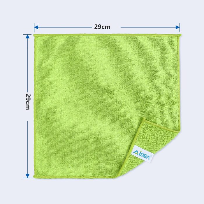 AIDEA Microfibre Cloth 12 Pack,Reusable Kitchen Microfibre Cleaning Towels Dish Cloths,Lint Free Washable Duster Rags Cloth for Home,Windows,Car,Motorbike,30 x 30 cm - Image 2