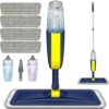 Spray Mop for Cleaning Floors, HOMTOYOU Microfiber Floor Mop Dry Wet Mop with 2 Refillable Bottles and 4 Washable Pads 360° Rotatable Cleaning Mop for Home Kitchen Hardwood Laminate Wood Tiles