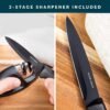 Home Hero Ultra-Sharp Stainless Steel Kitchen Knife Set - Chef Knives Set (7 pcs Set - Black with Knife Block) - Image 5