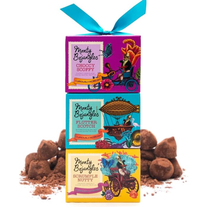 Monty Bojangles Cocoa Dusted Truffles Gift Tower (3 x 100g Pack)