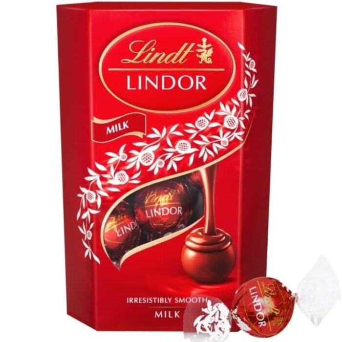 Lindt Lindor Milk Chocolate Truffles Box - Approx 16 balls, 200g - Chocolate Truffles with a Smooth Melting Filling - Gift Present - Birthday, Celebrations, Congratulations, Thank you